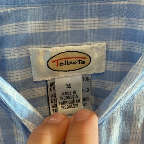 Vintage gingham Talbots button down - Picture 2 of 4
